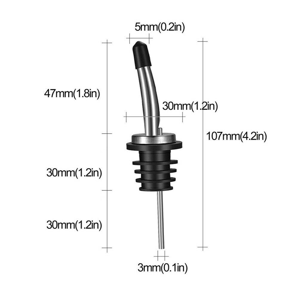 10pcs Stainless Steel Liquor Spirit Pourer Flow Wine Bottle Pour Spout Stopper
