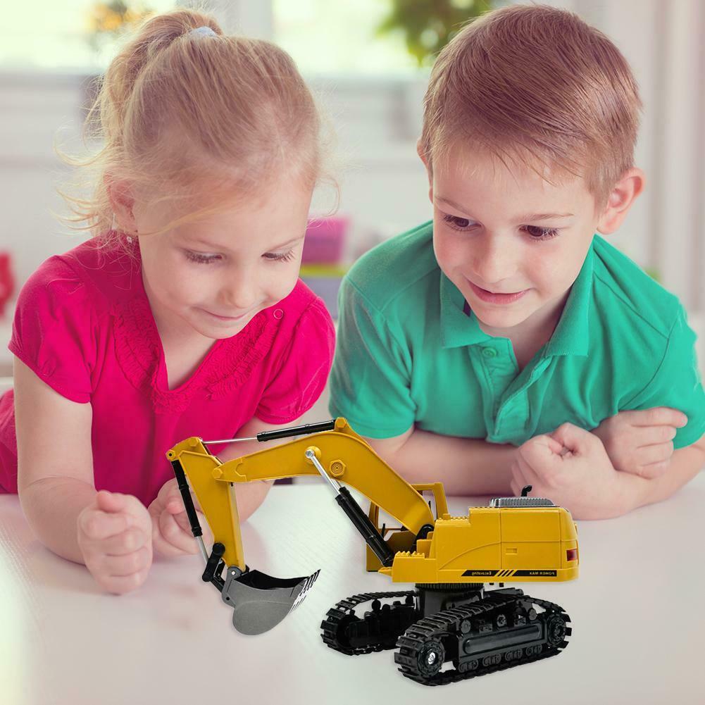 8CH Simulation RC Excavator Toys with Music Lght Children RC Truck Models @