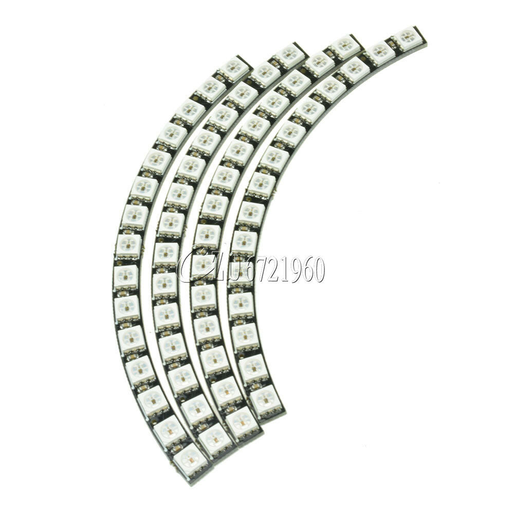 WS2812 5050 60 RGB LED Ring Wall Clock Ultra Bright Lamp Panel For Arduino