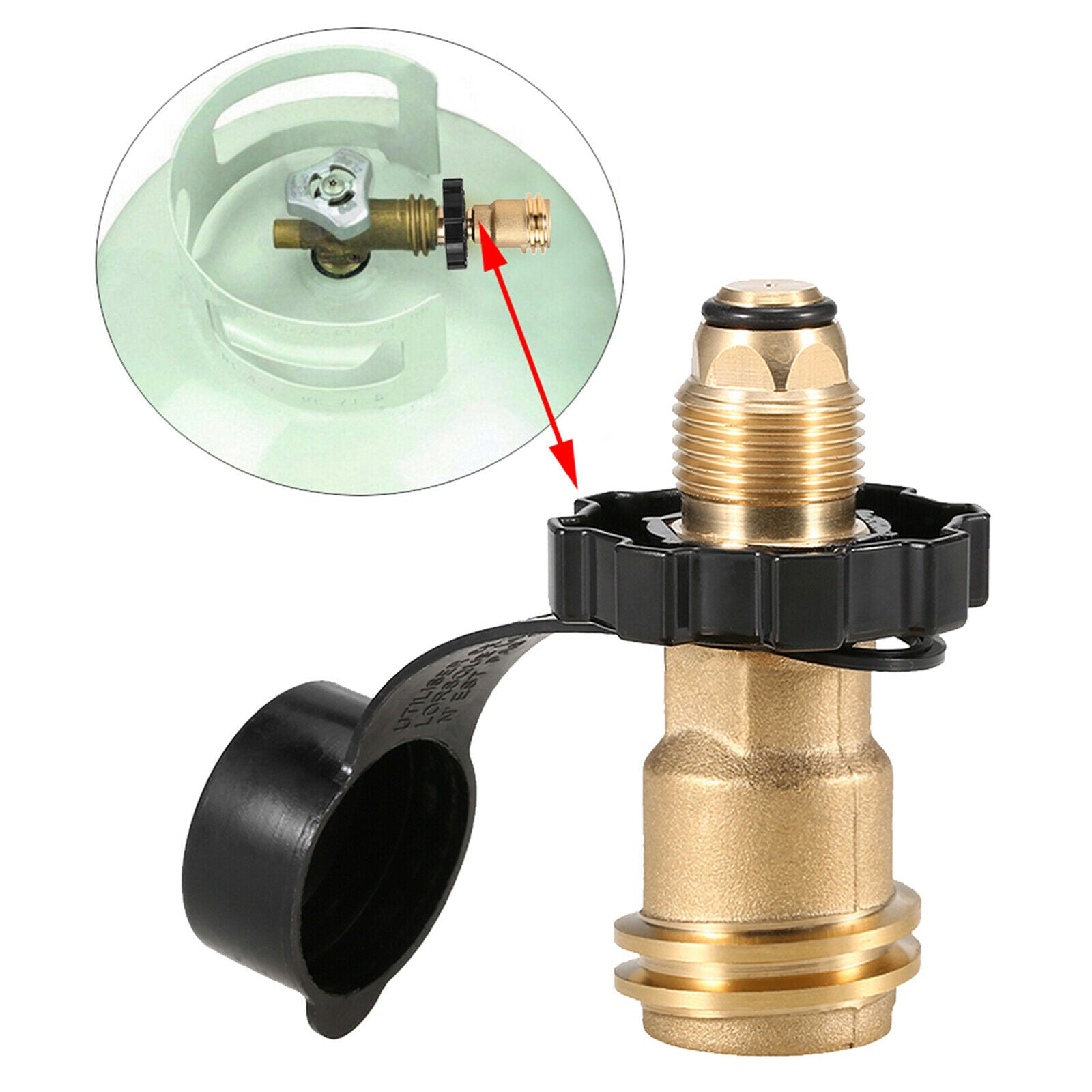 Brass Propane Tank Adapter Camping Grill BBQ Gas Pressure Regulator Valve