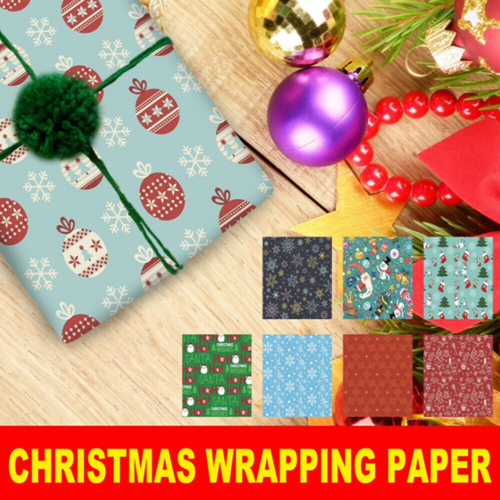 8Pcs Christmas Gift Wrapping Art Wrapping Paper Christmas for Holiday Gift Wrap