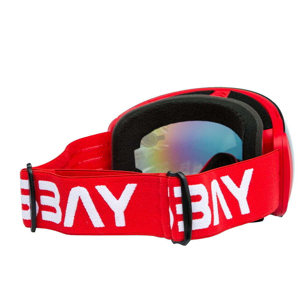 Matte Red Frame Snow Sport Snowboard Ski Snowmobile Goggles Eyewear Glasses