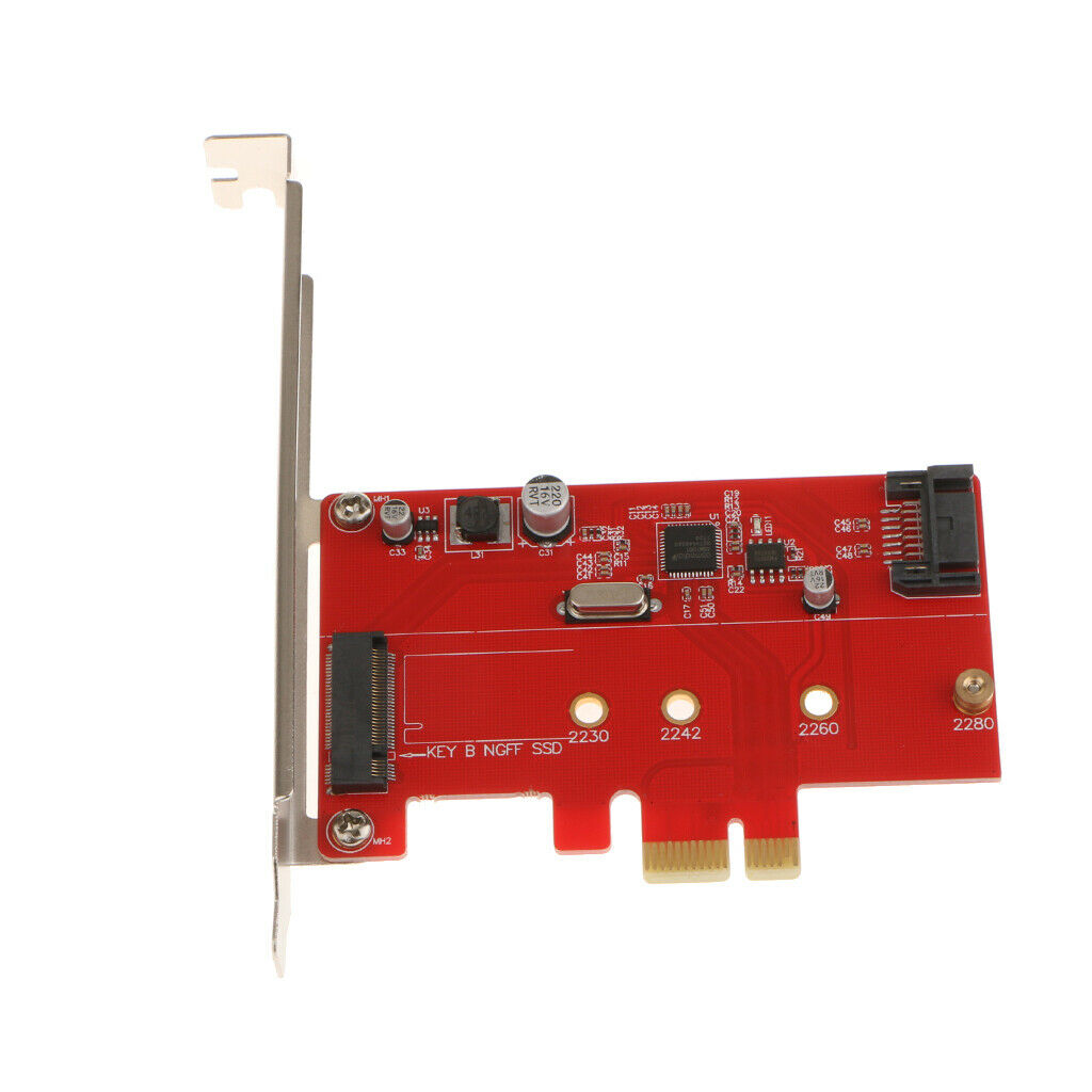 MagiDeal PCI-E SATA3.0 M.2 SSD PCI-e Card Express to SATA NGFF B Key Adapter