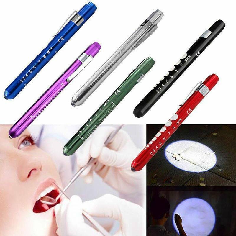Mini First Aid LED Pen Light Flashlight Torch Doctor Nurse EMT Emergency Tool ~
