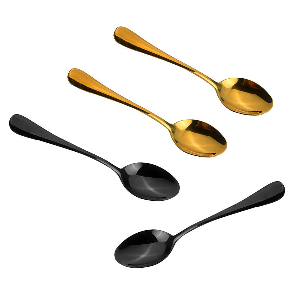 4pcs Stainless Steel Cutlery Table Dinner Soup Tea Spoons Tableware