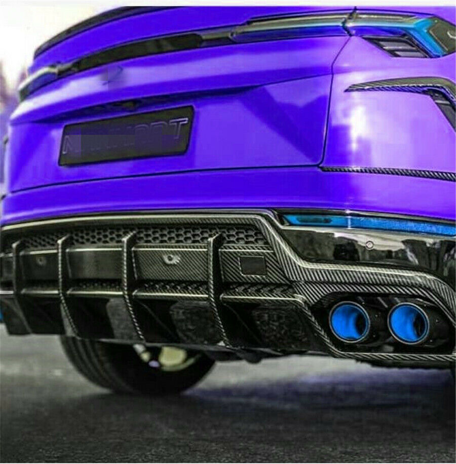 63mm - 89mm Black &Blue 100%Carbon Fiber Sport Style Glossy Exhaust Tips Muffler