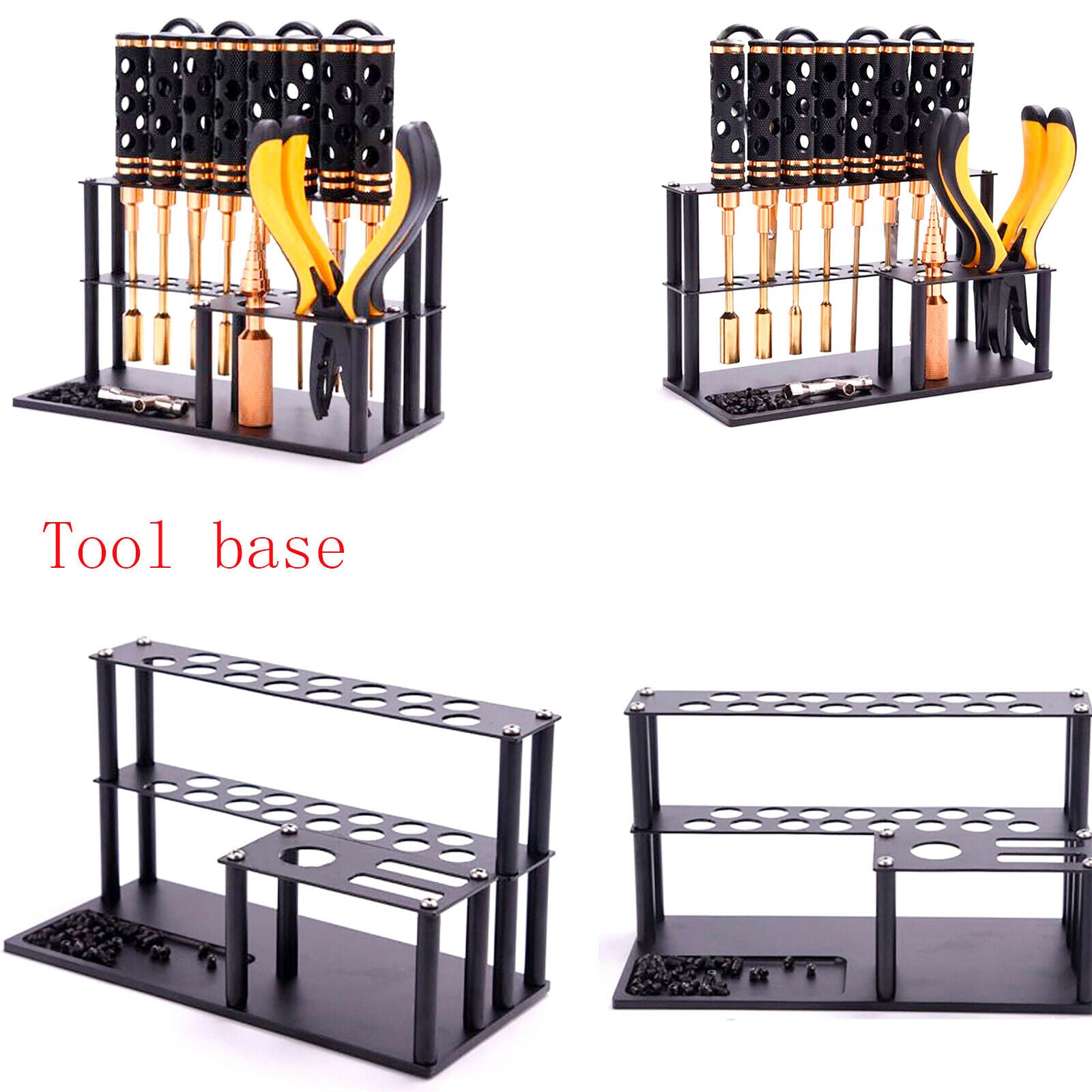 Metal Screwdriver Tool Holder Wrench Storage Rack Base for TRX-4 SCX10 RC Car