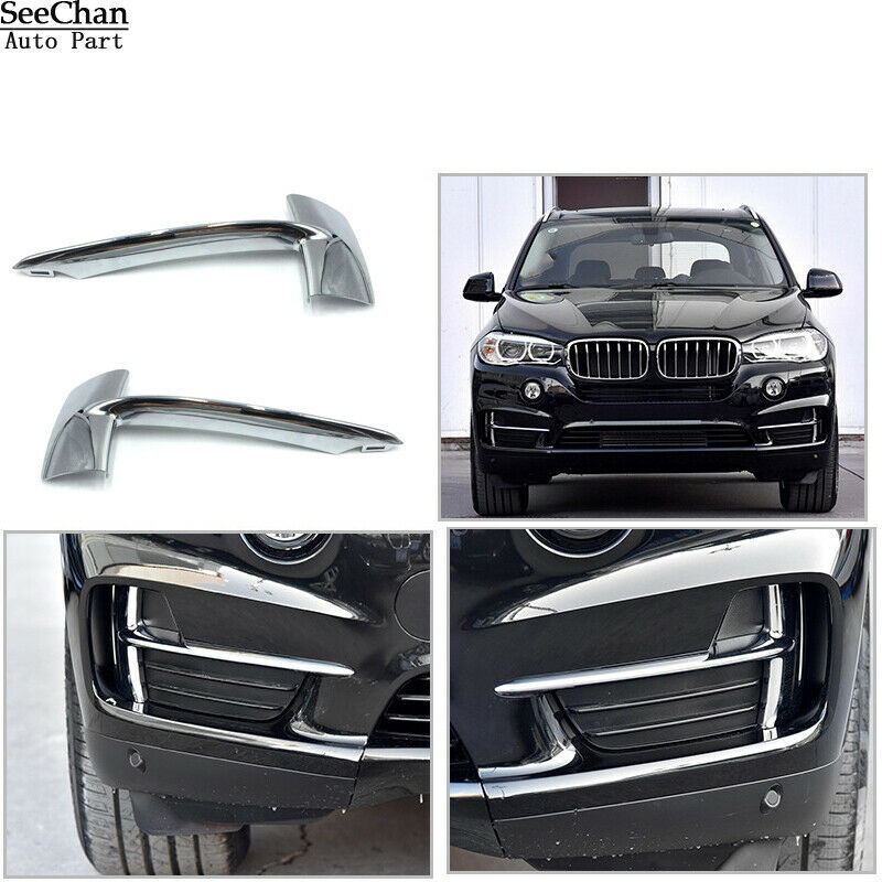Fit For BMW F15 X5 2014-18 Front Bumper Left&Right Bumper Face Bar Trims Molding