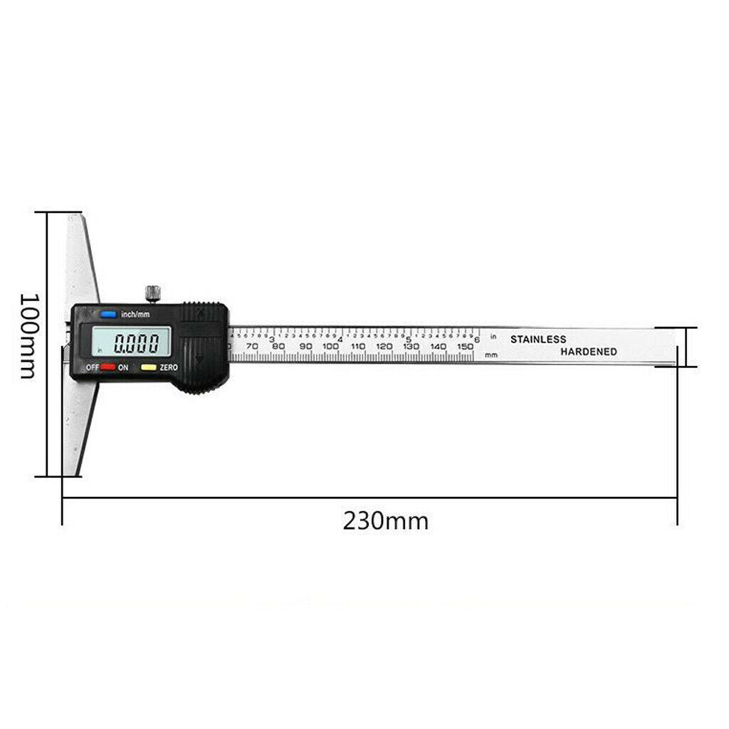 0-150mm Vernier Caliper Micrometer Measuring Tools Multifunction Depth Gauge