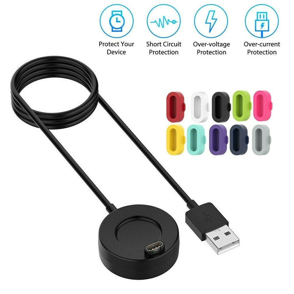 USB Charging Dock Cable + Anti-dust Cap Fit  Garmin Fenix 5 5S 5X 6X 6S Plus CA