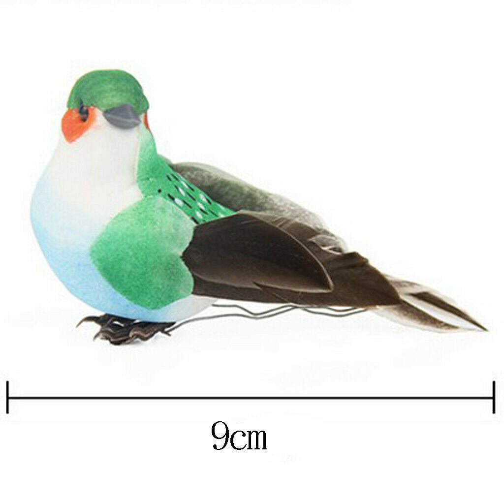 12x Colourful Artificial Foam Birds DIY Craft Garden Ornaments Party Decor