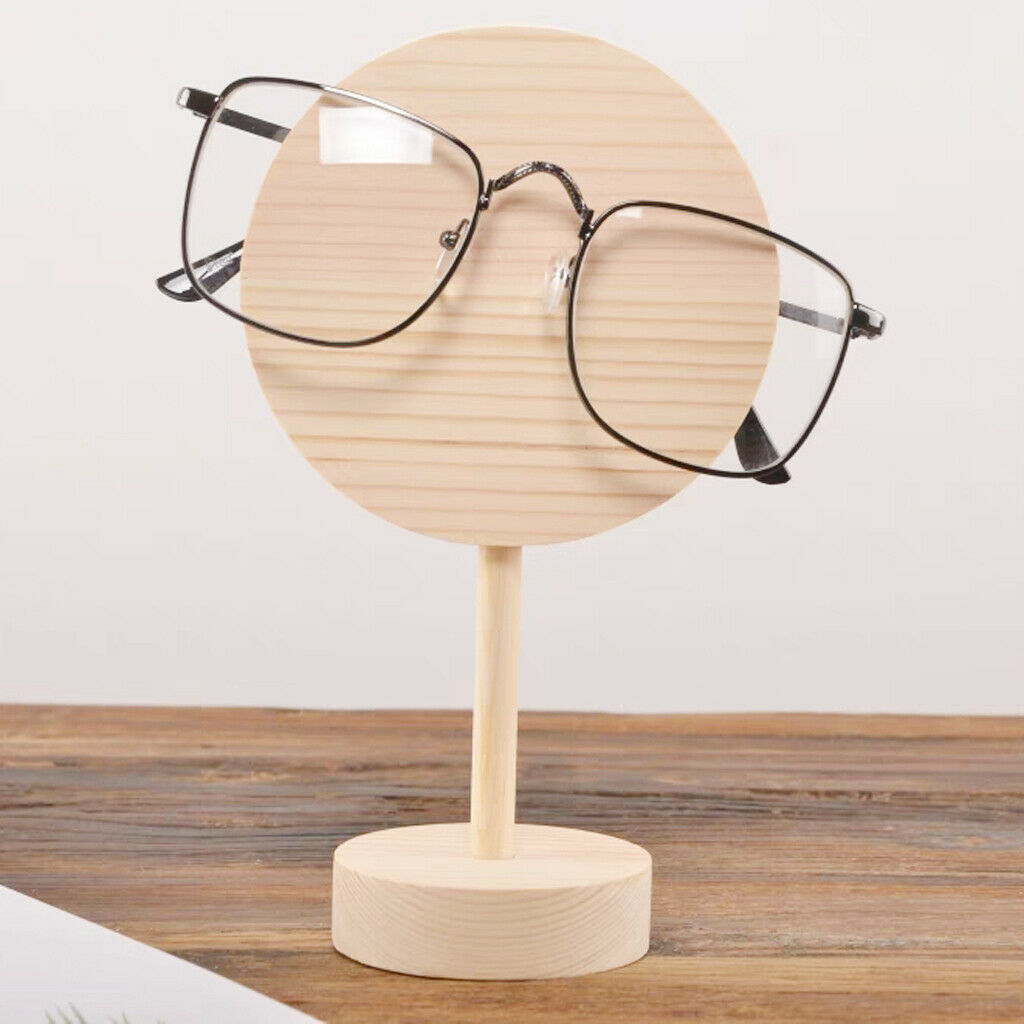 Natural Wood Eyeglass Desk Holder Home Desk Decoration DIY Craft Paint Board