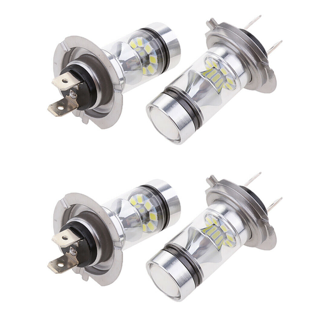 4 Pieces H7 100W Car Fog Driving Light LED Bulbs High Power White