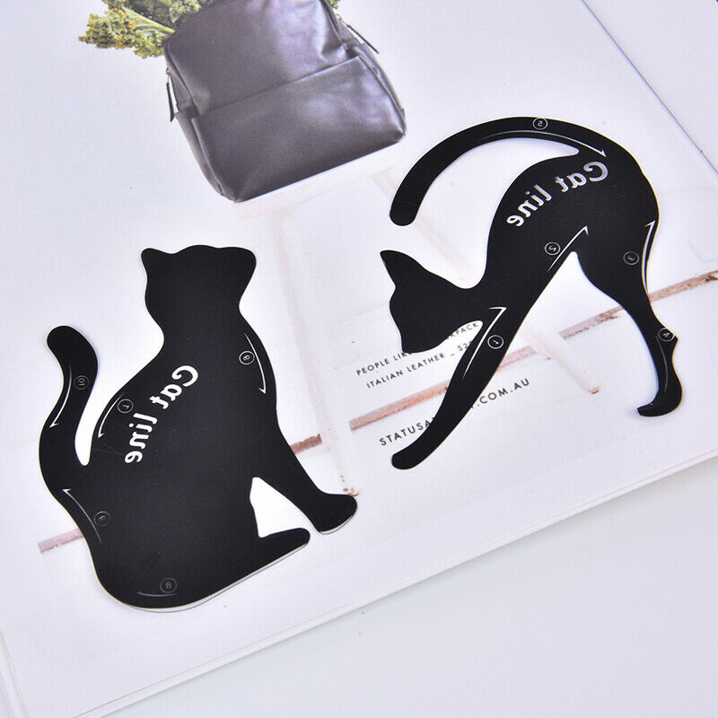 3Set Cat Line Stencils Eye Makeup Tool Eyeliner Stencils Template Eyebr JD