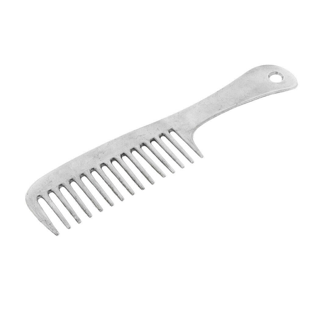 Stainless Steel Polished Horse Pony Grooming Comb Tools Currycomb Rustless