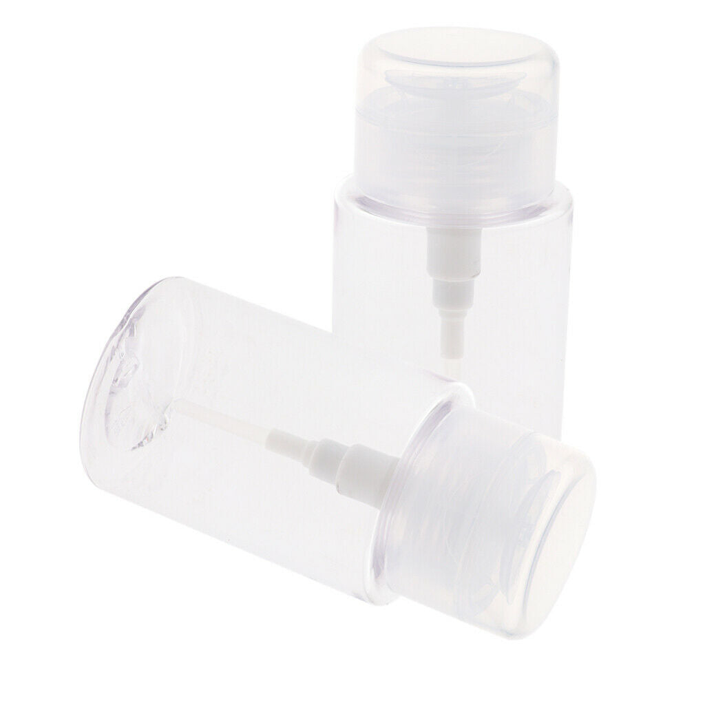 2 X Cosmetic Pump Dispenser Vial Container Jar for Cleansing Oil Water Toner -