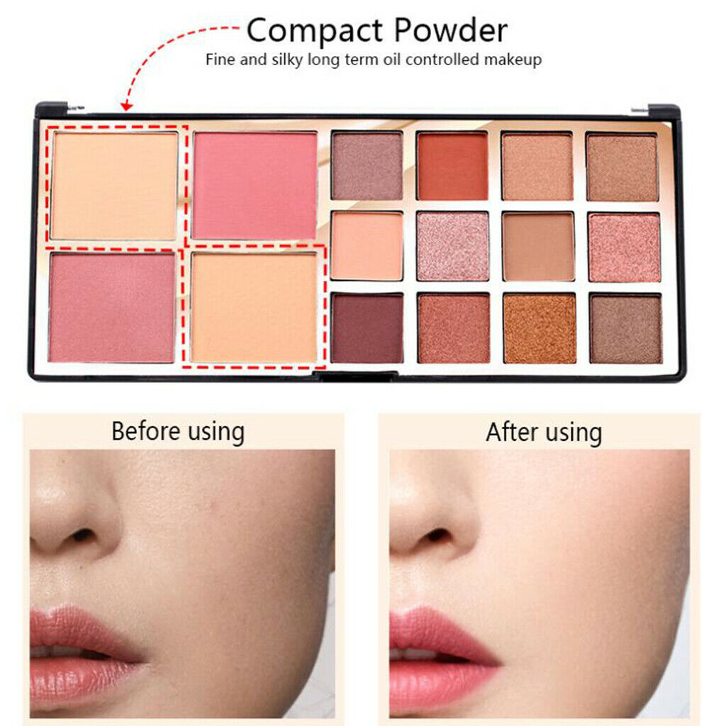Long Lasting Eyeshadow Plate Glitter Simmer 12 Eyeshadow 2 Powder 2 Blush 02