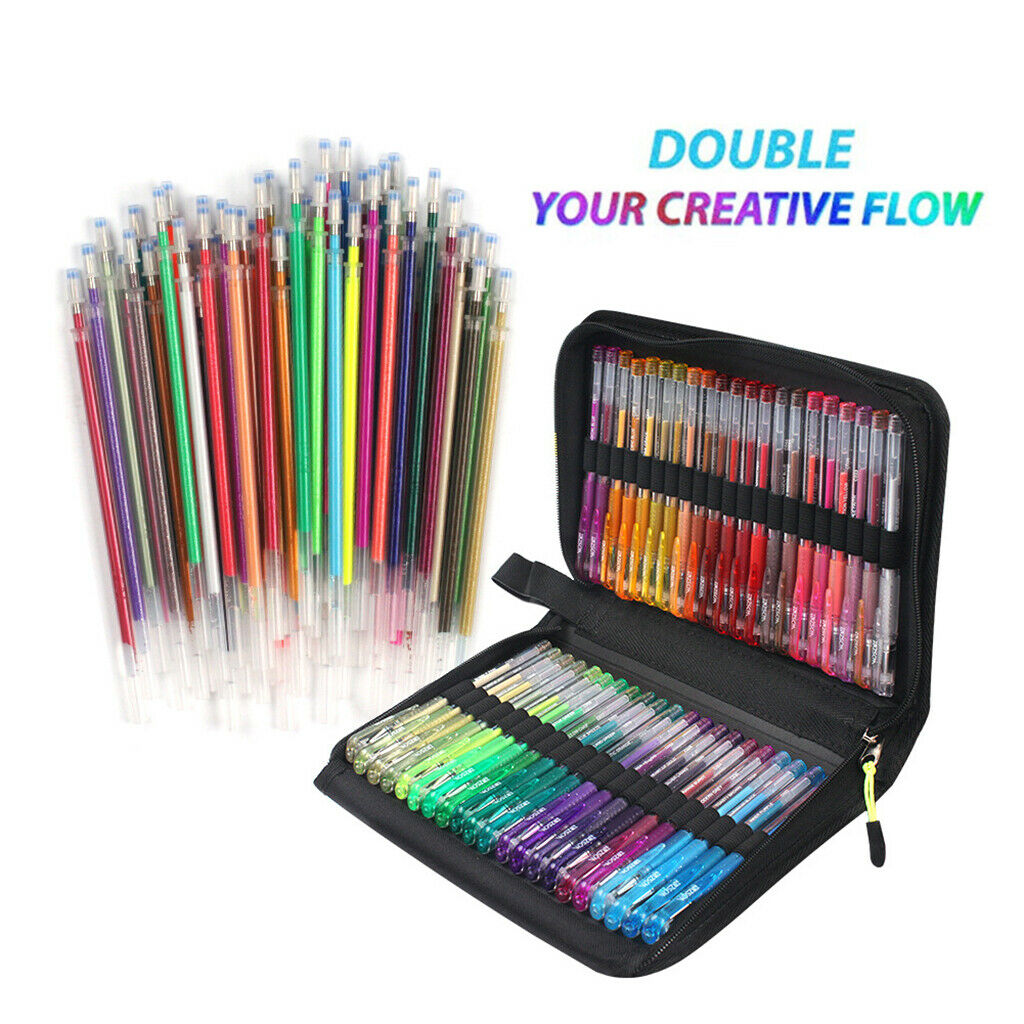 Art Supplies 121Pcs Unique Colors Glitter Gel Pens Markers Pen Set for