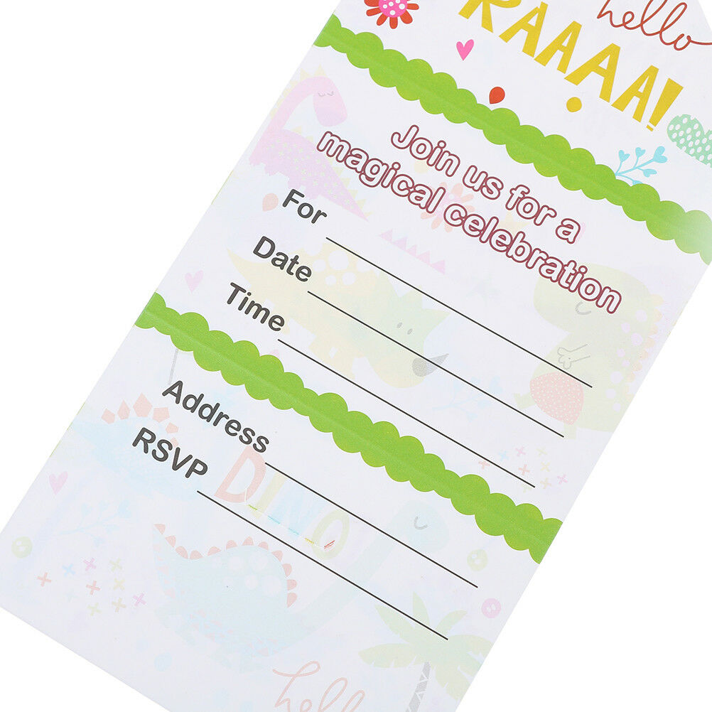 12pcs Dinosaur invitation cards dinosaur cards kids birthday party invitatioBDD