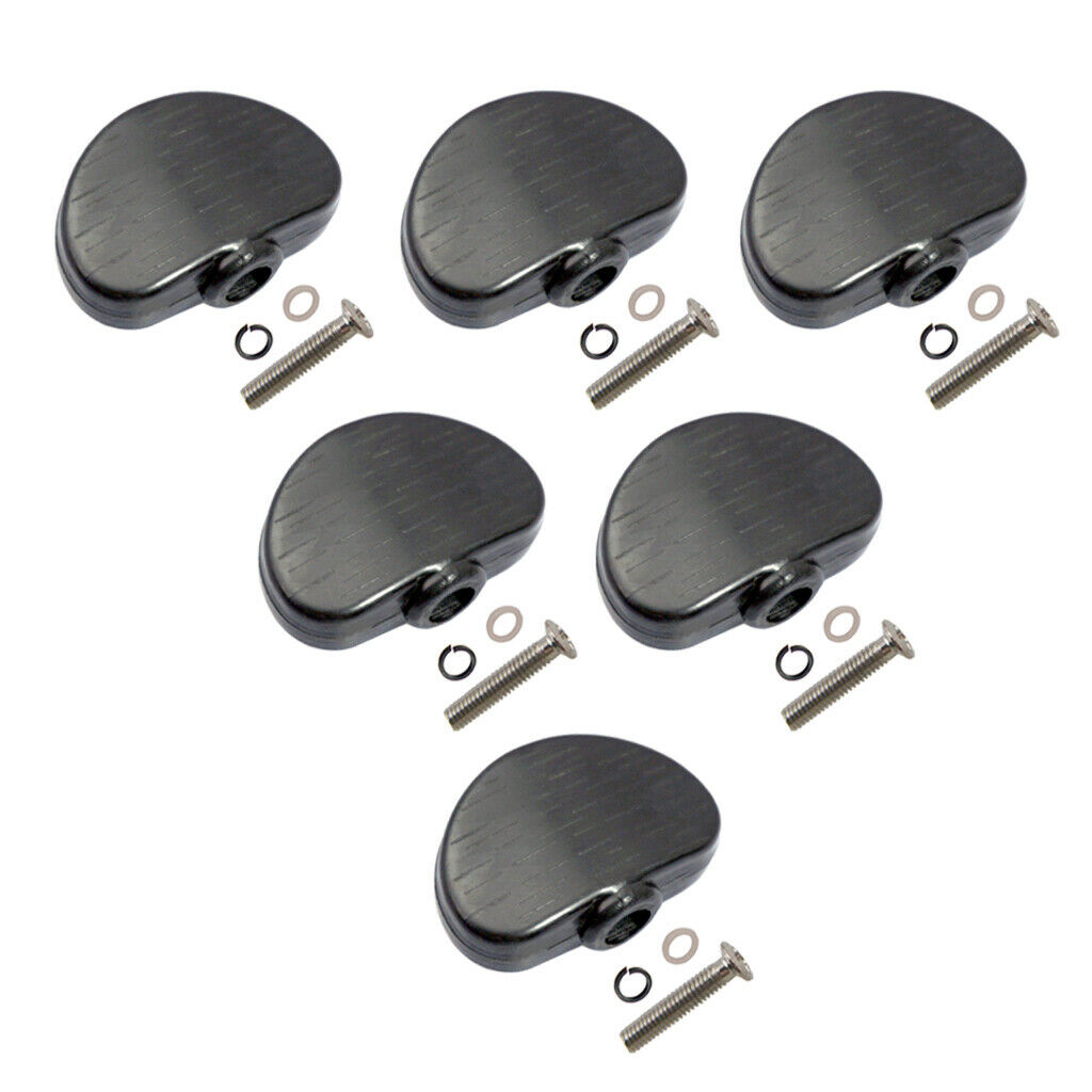 6PCS Electric Guitar Tuning Keys DIY Replacement Tuners Knobs Caps Black