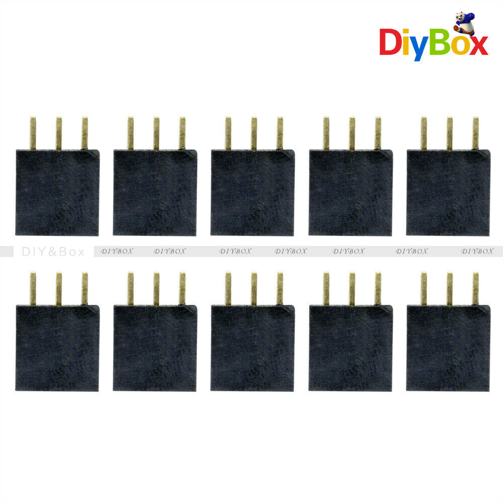 50PCS 2.54mm Single Row 1x3 pins Female Header Straight Connector