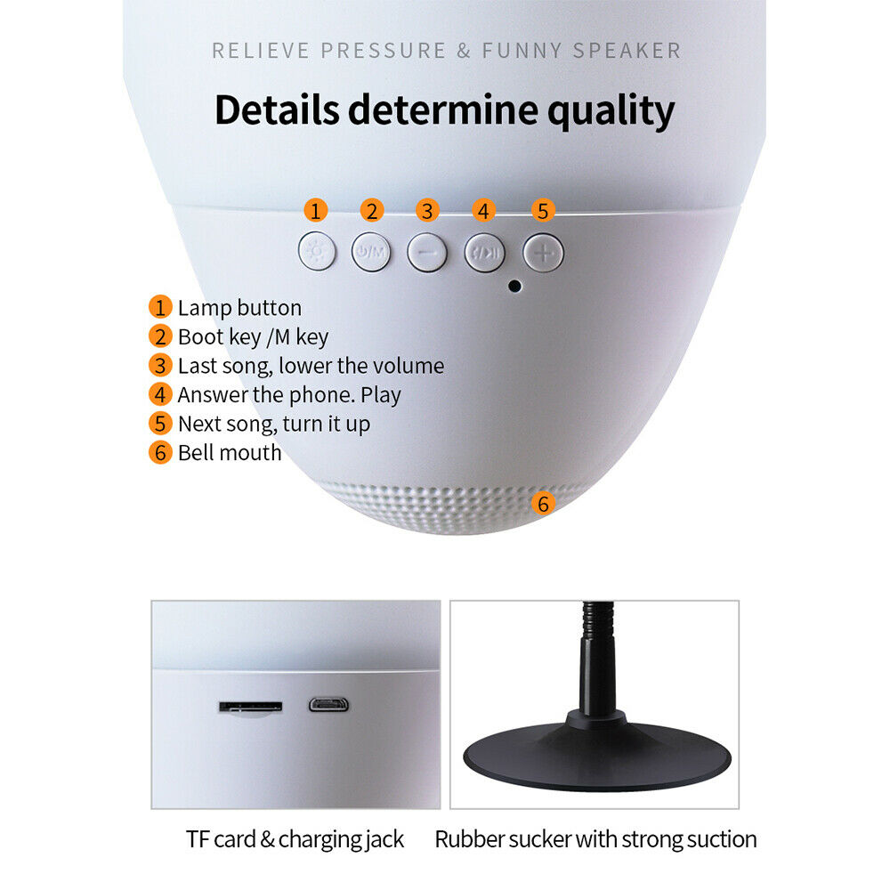 Bluetooth Sound Speaker Decompression Release Pressure Bedside Colorful Lights