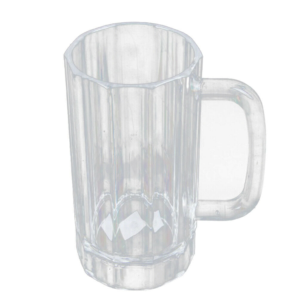 2Pcs Clear Acrylic Shatterproof Durable Unbreakable Drinking Beer Mug 520ml