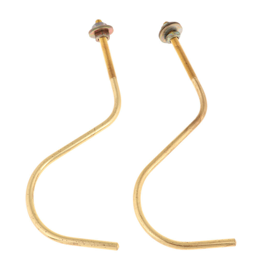 1 Pair Brass Billiards Snooker Pool Table Edge Hook Cue Racks Sticks Holder