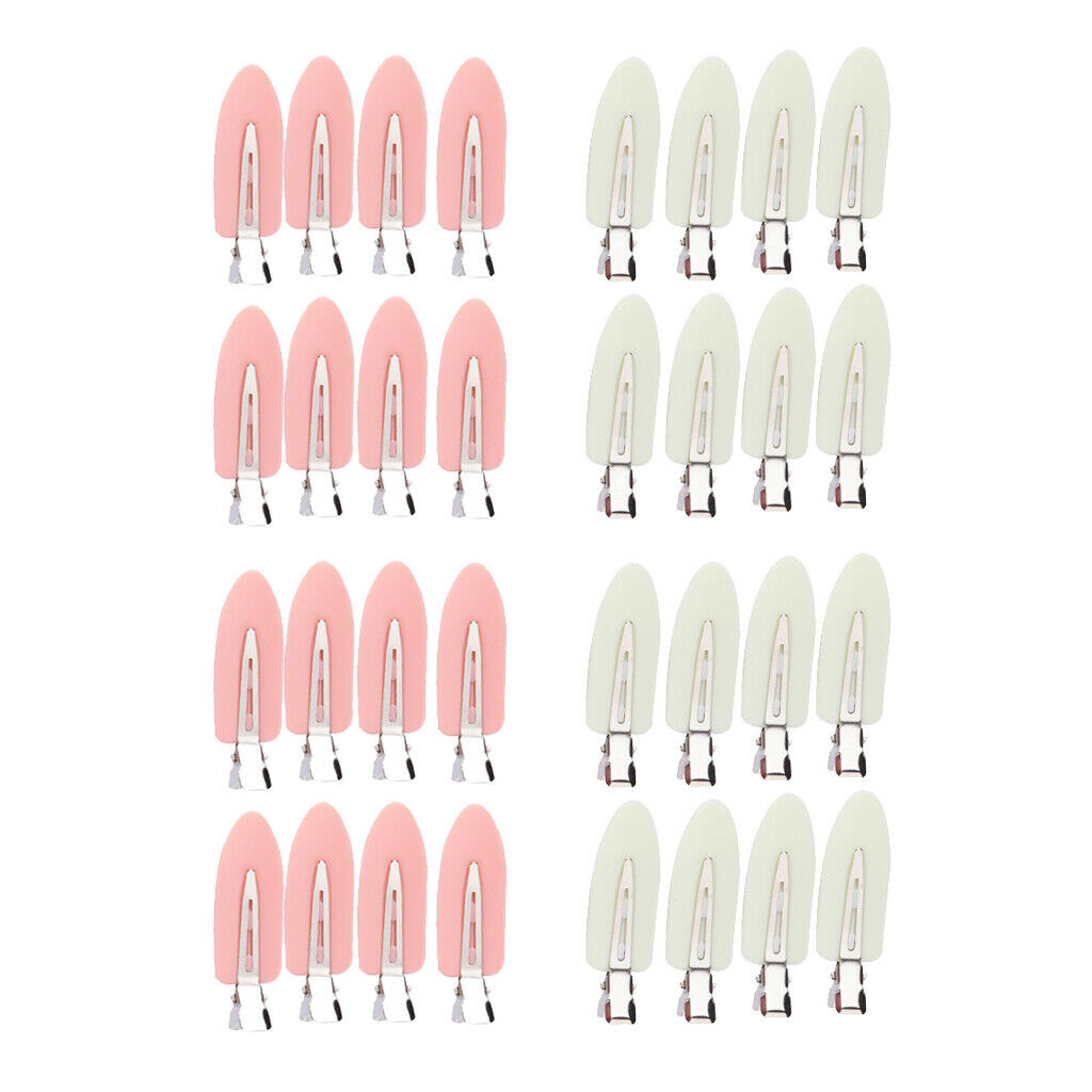 16x Durable Plastic No Bend Hair Clips No Mark Headwear Perming Clamps