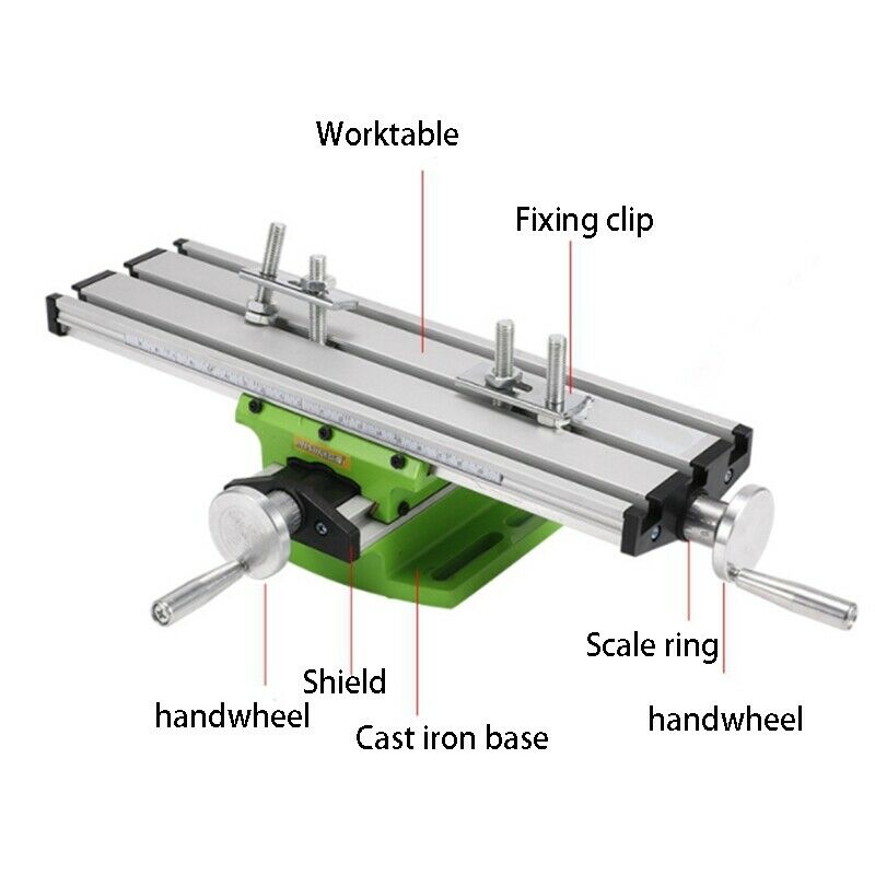 6300 Mini Precision Multifunction Milling Machine Bench Drill Vise Worktable XM2
