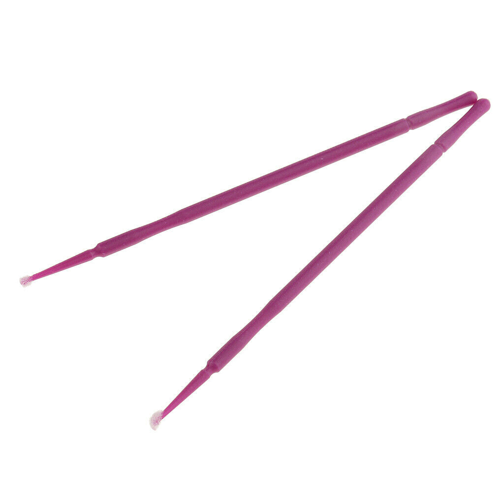 200Pcs Disposable Eyelash Extension Micro Brushes Applicators Mascara Purple
