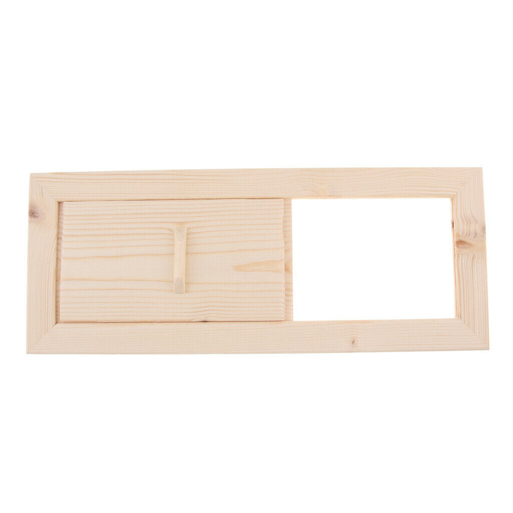 2 x Wood Sauna Air Vent Panel Adjustable Ventilation Louvers Spa Air Vent Grille