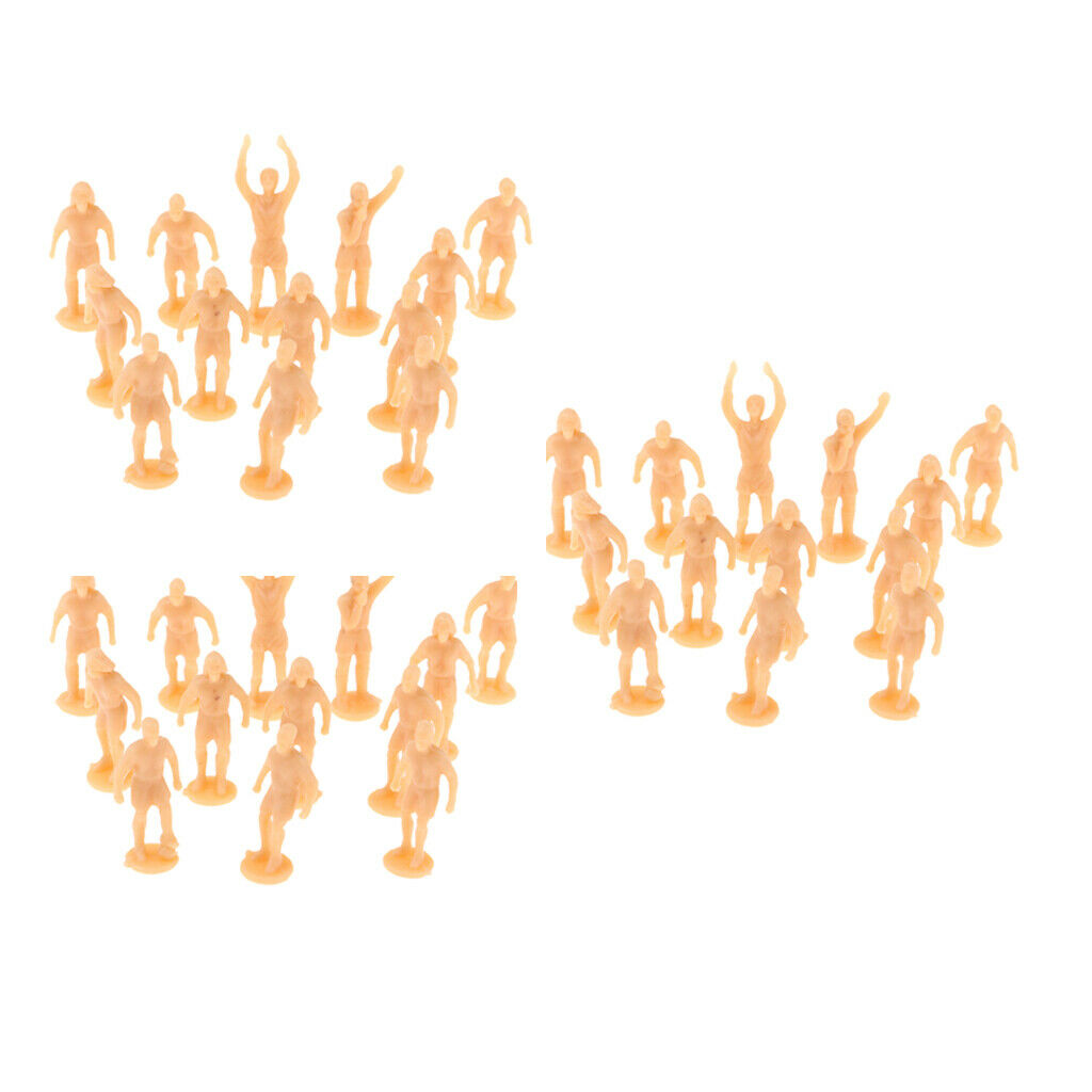 Collectibles 36 Pieces Soccer Player 22 Mm 1/87 HO Diorama Scene