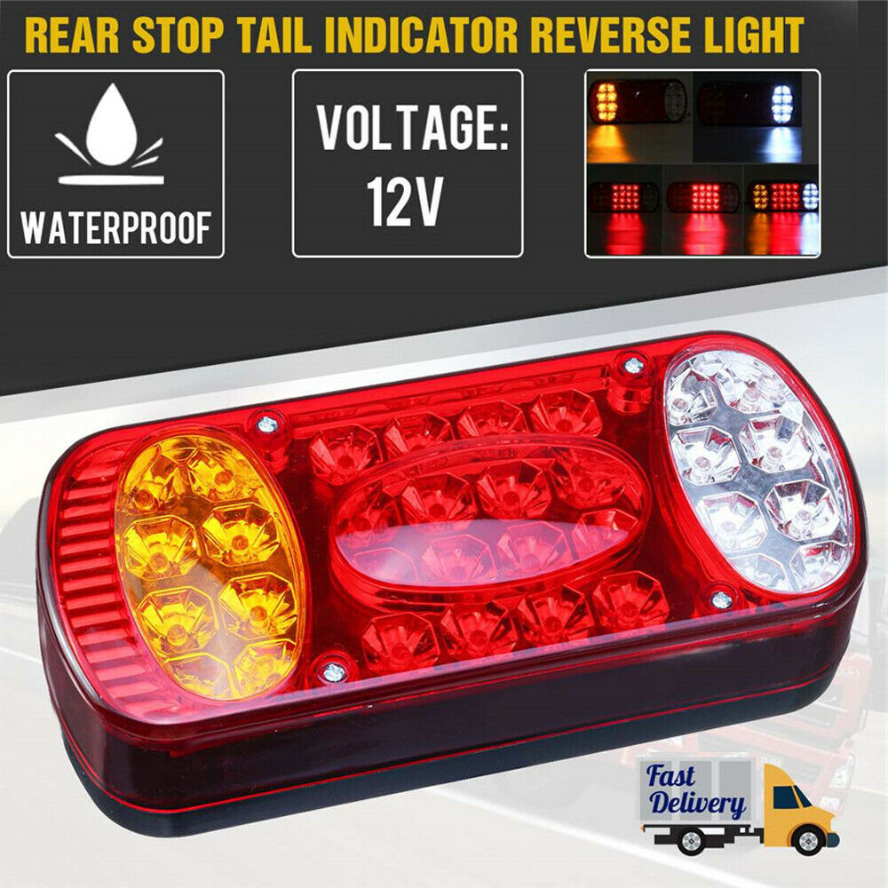 1x Truck Trailer Van Caravan LED Rear Stop Light Tail Brake Lamp 12V Universal