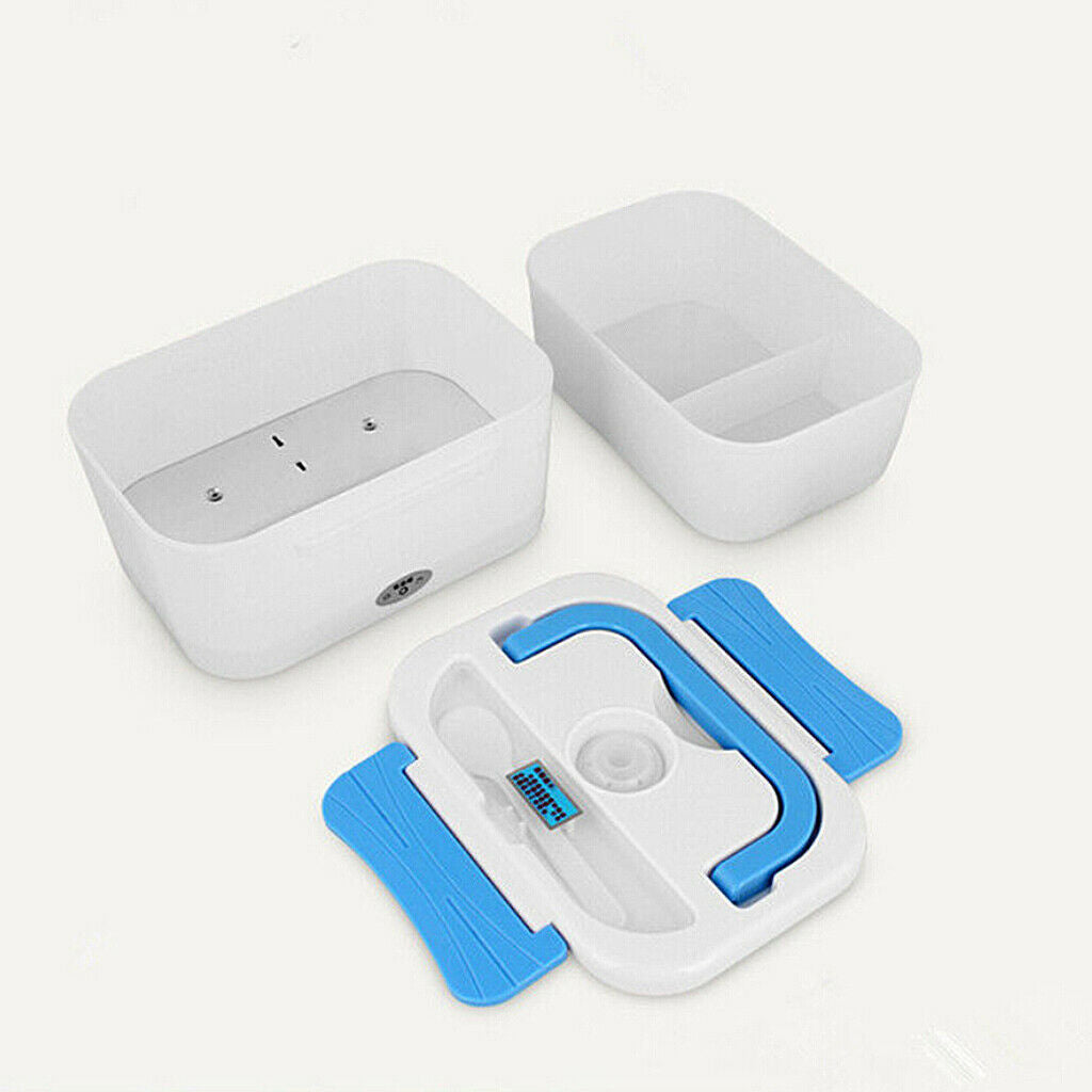 Blue Electric Heated Portable Compact FOOD WARMER Lunch Bento Box 45W