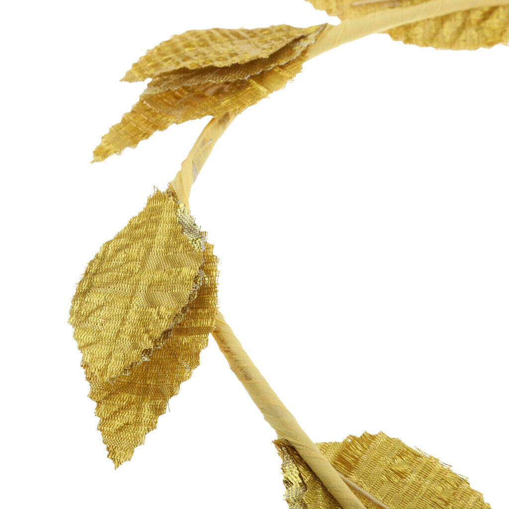 2pcs Golden Leaf Headband, Roman Greek Goddess Laurel Wreath, Fancy Dress Beach