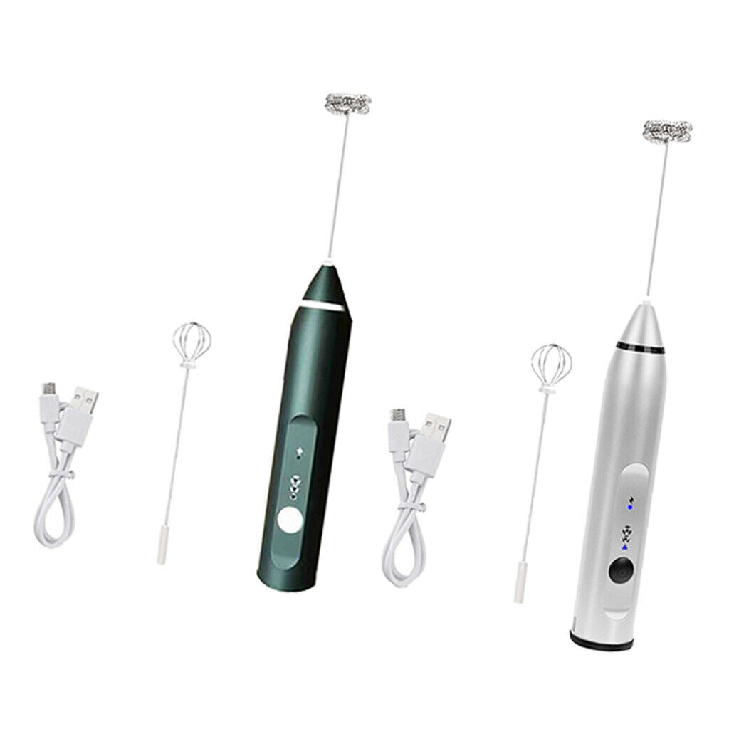 Electric Milk Frother Foamer Whisk Mixer Stirrer Coffee Eggbeater Black