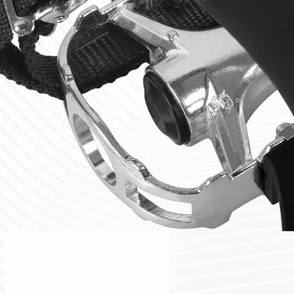 Replacement Metal Bike Pedals 9/16 Inch Spindle with Teo Clip and Straps
