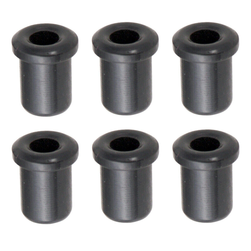 6pcs guitar string mounting rings through body sleeve for guitar black