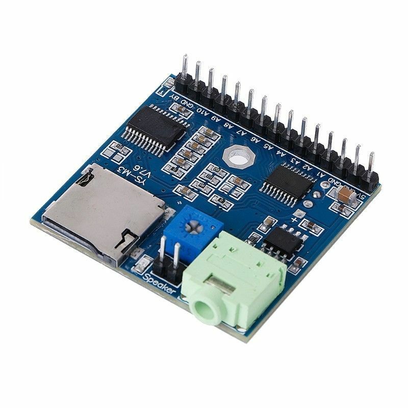 MP3 Voice Module SD/TF voice Broadcast Trigger Player + Speaker F SCM MCU UI L