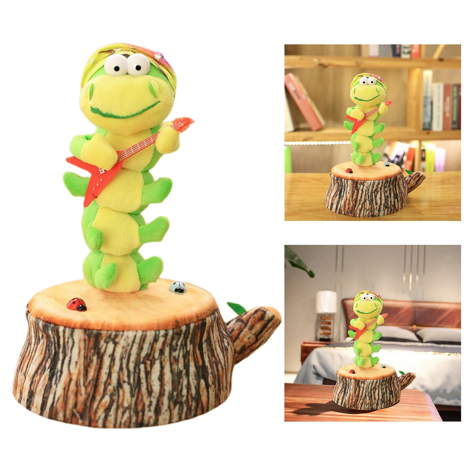 Soft Plush Dancing Caterpillar Novelty Cartoon Stuffed Toys Home Decor