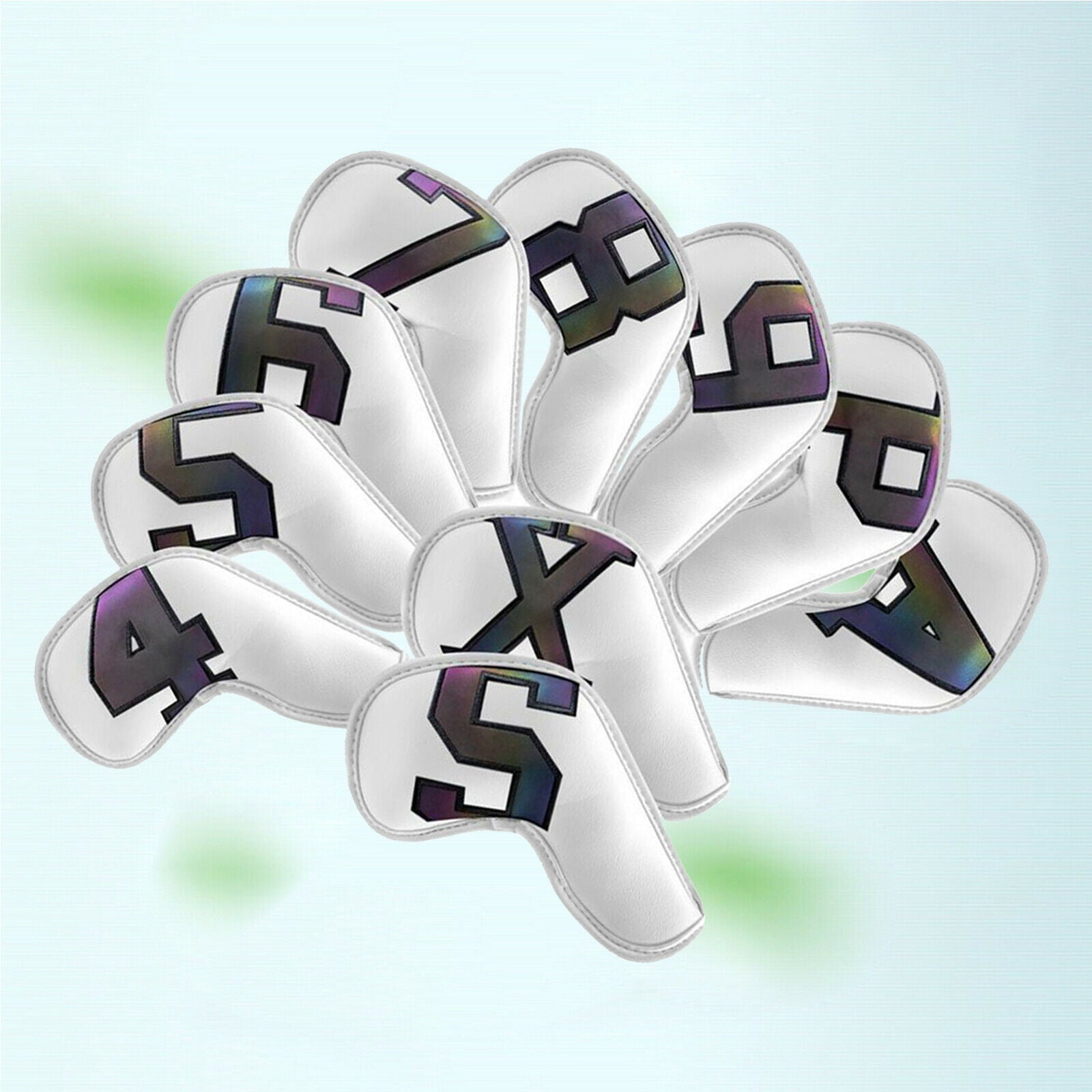 10x Golf Iron Headcover Anti-slip 4-9 A,S,P, X Club Covers Travel Transport
