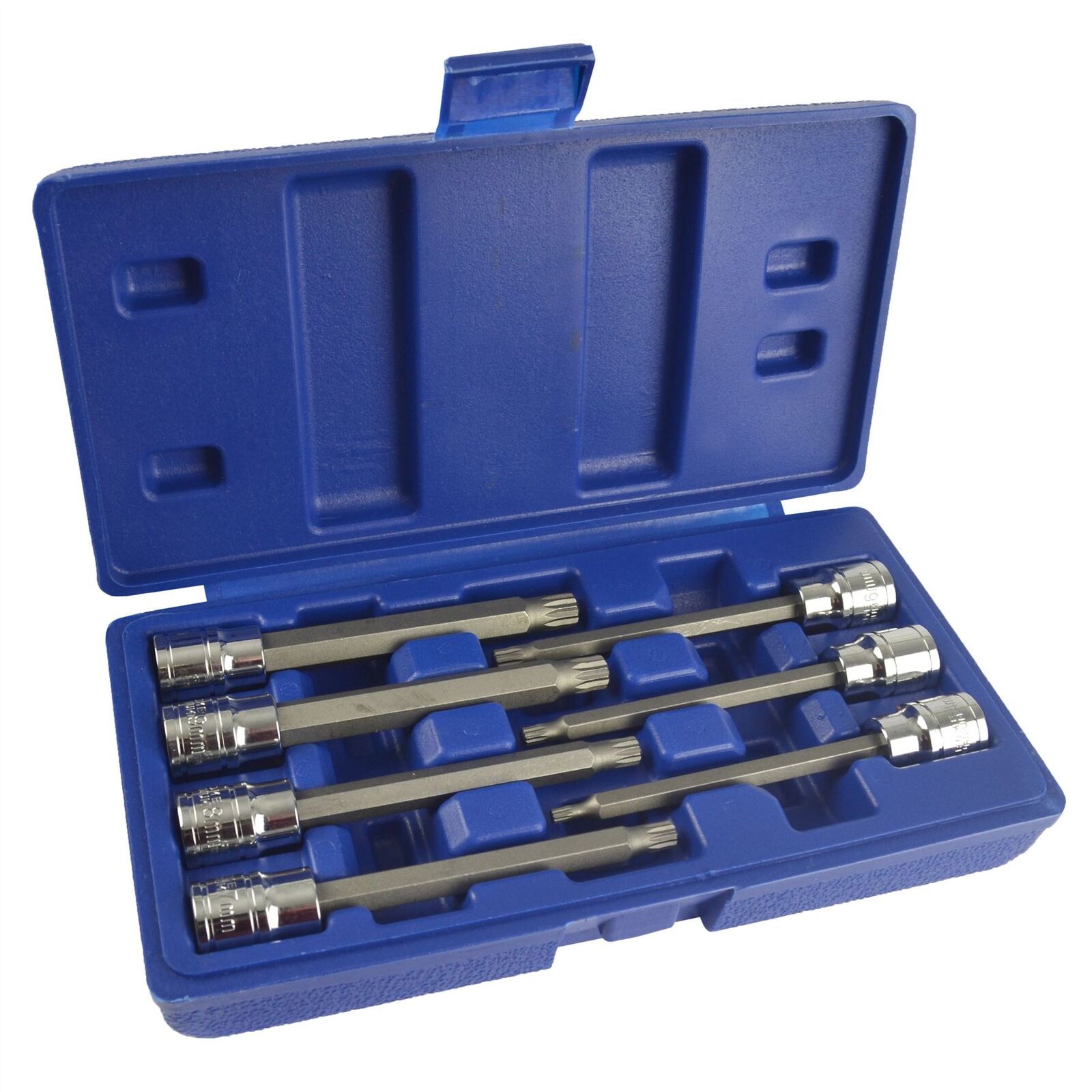 3/8" M4 - M10 7Pcs Set Drive Extra Male Spline Bit Triple Square Sockets