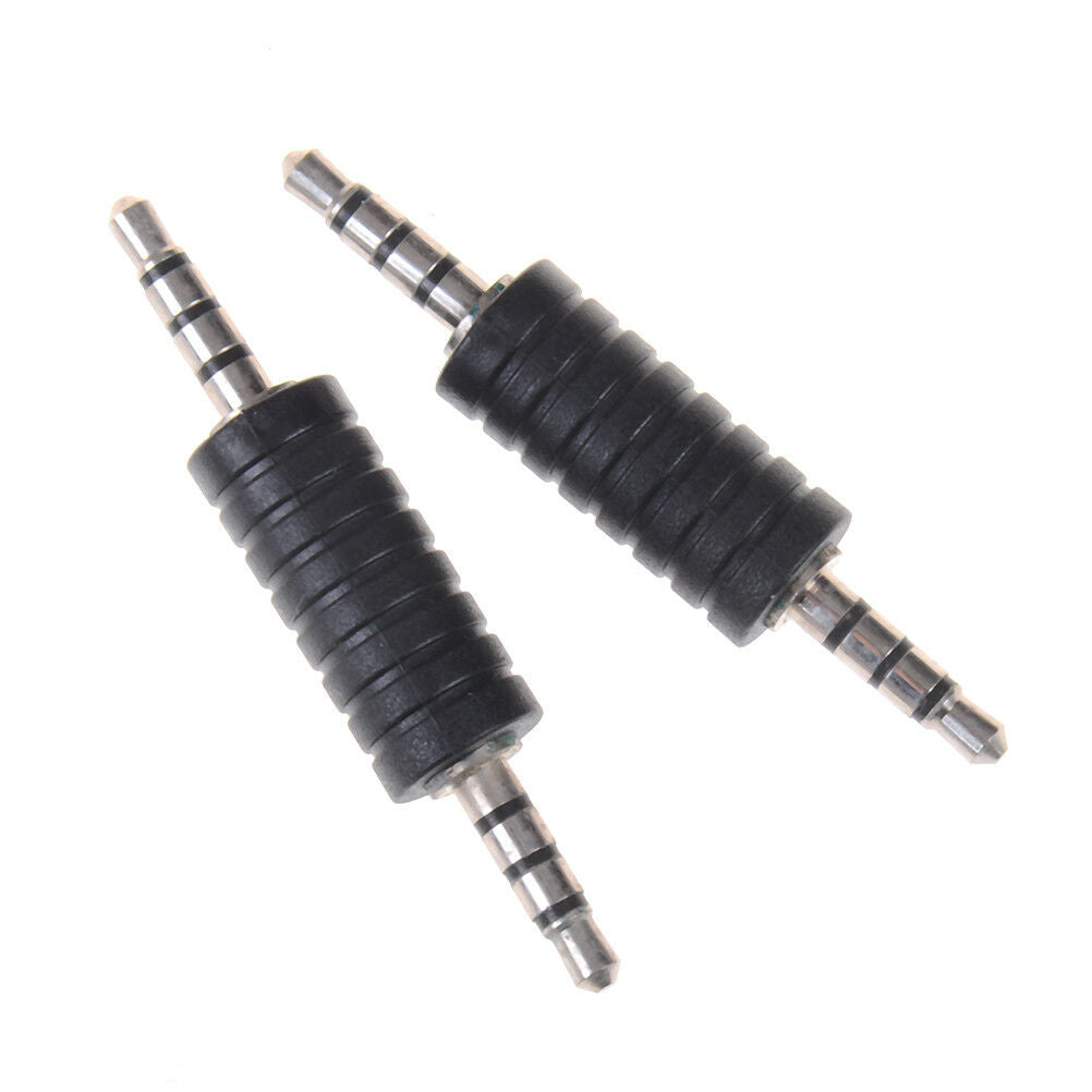 2X 3.5mm stereo male to male jack audio plug connector/coupler adapter joi.l8