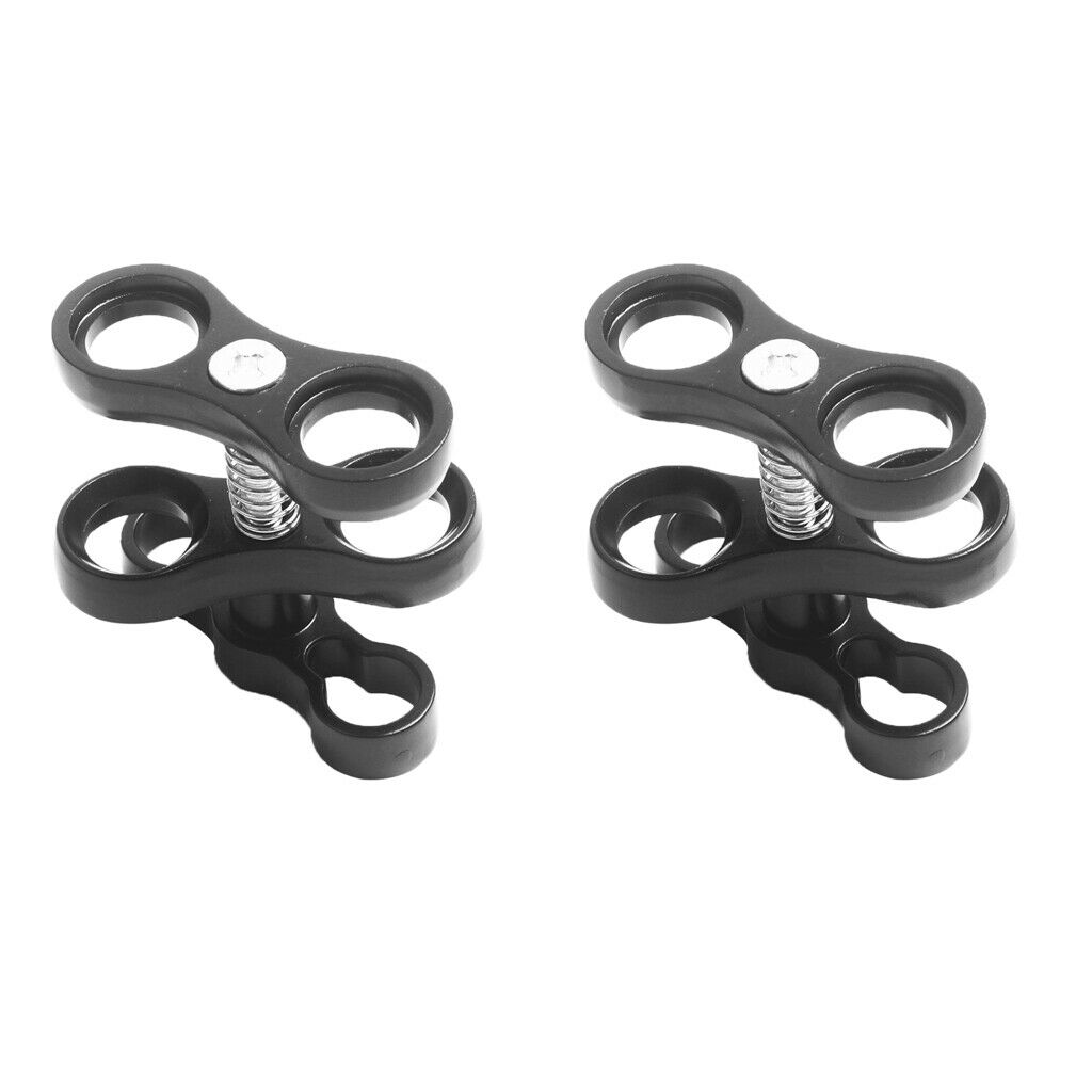 2Pcs Alloy High Strength Underwater Scuba Butterfly Clips Lights Clamps