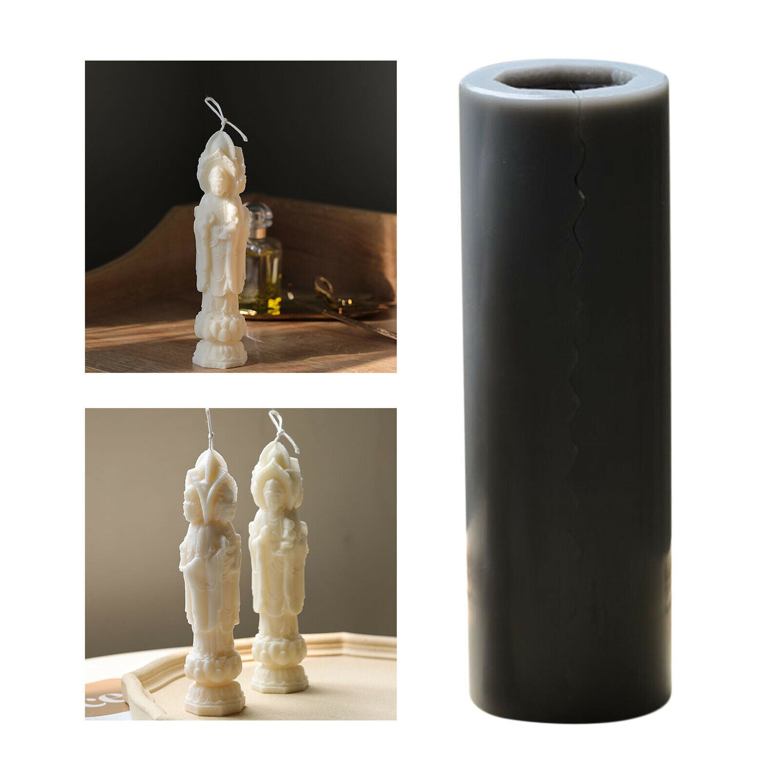 Buddha Shaped Candle Mold Scented Candle Making Mould Clay Craft Cake Baking