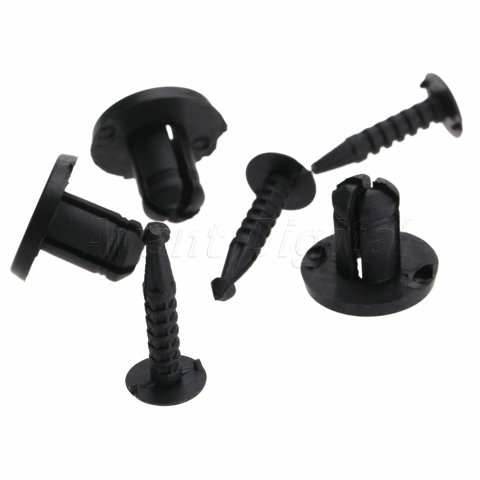 50 Pcs Push Type Bumper Fastener Trim Plastic Fender Retainer Clips for Renault