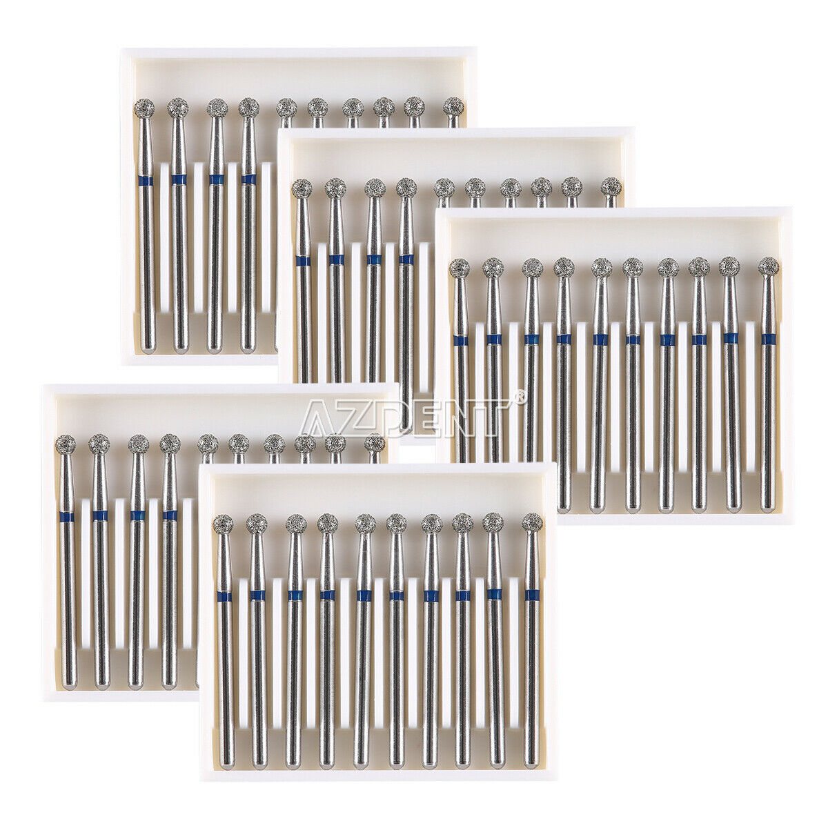 100X Dental Diamond Bur BR-X31S Ball Round FG 1.6mm for High Speed Handpiece