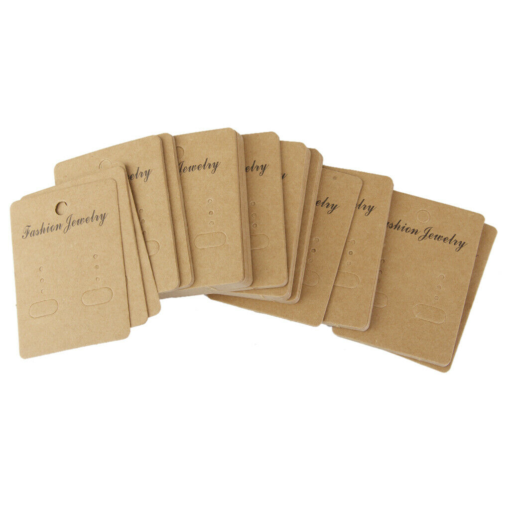 100pcs Brown Kraft Paper Earring Display  Cards Ear Studs Earring Cards