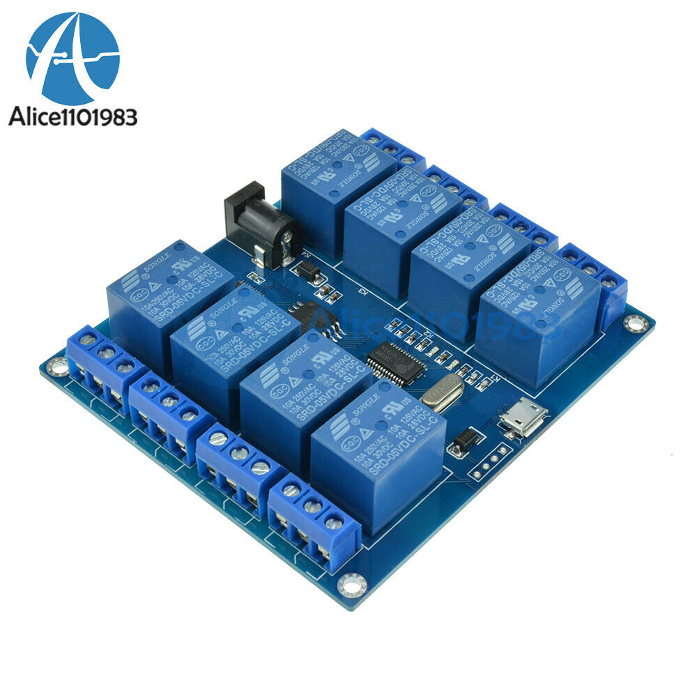 5V 8-Channel MICRO USB 5V Relay Module upper computer 5V 10A ICSE014A